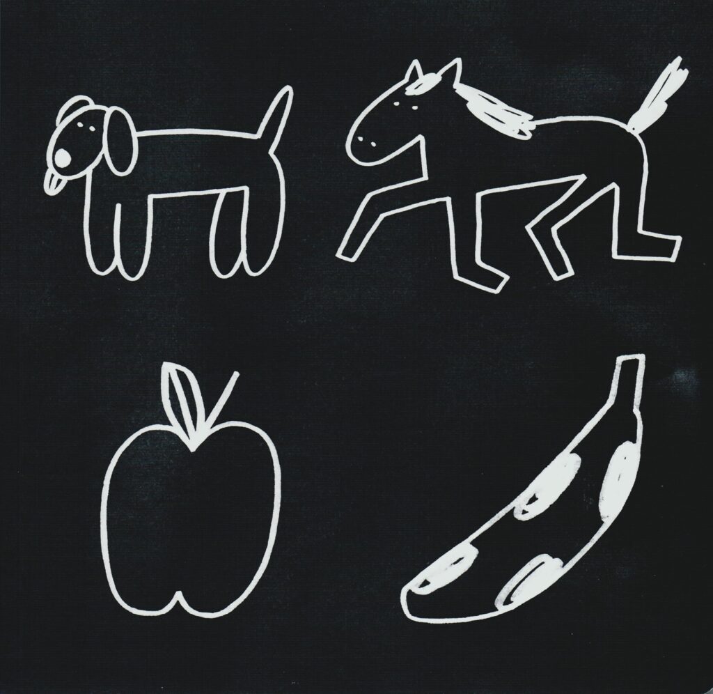 Dog Horse, Apple Banana